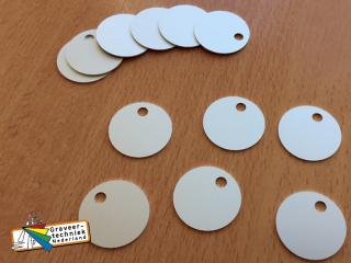 ALUMINIUM blanco sleutel labels.